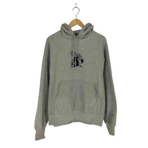 Book Works Champion REVERSE WEAVEボディ フロント刺繍 プルオーバーパーカー メンズ import:M