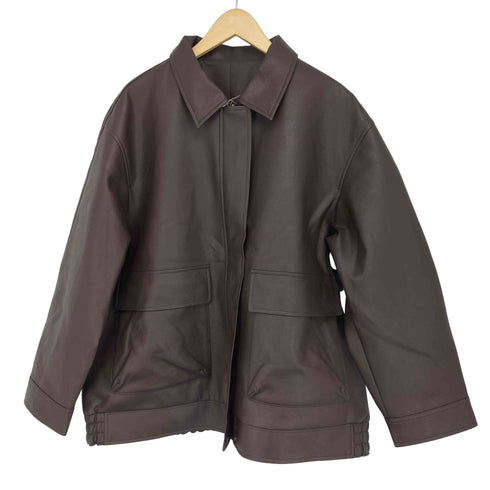 ジーユー GU フェイクレザー オーバーサイズジャケット レディース XXL
