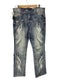 SMOKE RISE LONG STRAIGHT DYSTOPIA FRAY PATCHED JEANS メンズ 34