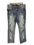 SMOKE RISE LONG STRAIGHT DYSTOPIA FRAY PATCHED JEANS メンズ 34