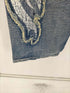 SMOKE RISE LONG STRAIGHT DYSTOPIA FRAY PATCHED JEANS メンズ 34