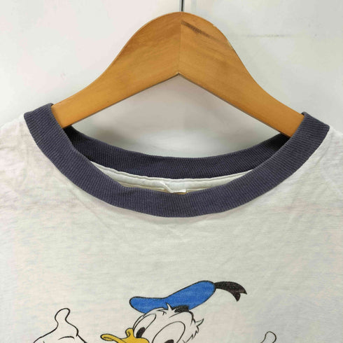 70-80s Print-Teesボディ 染み込み キャラクタープリント リンガーT Tシャツ メンズ import:L