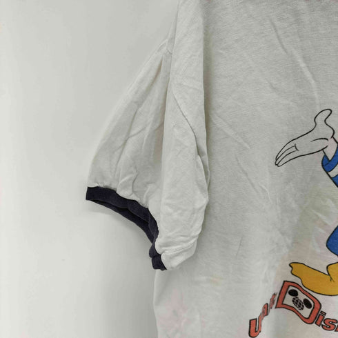 70-80s Print-Teesボディ 染み込み キャラクタープリント リンガーT Tシャツ メンズ import:L