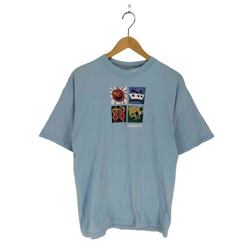 フロントプリントクルーネックTシャツ メンズ M