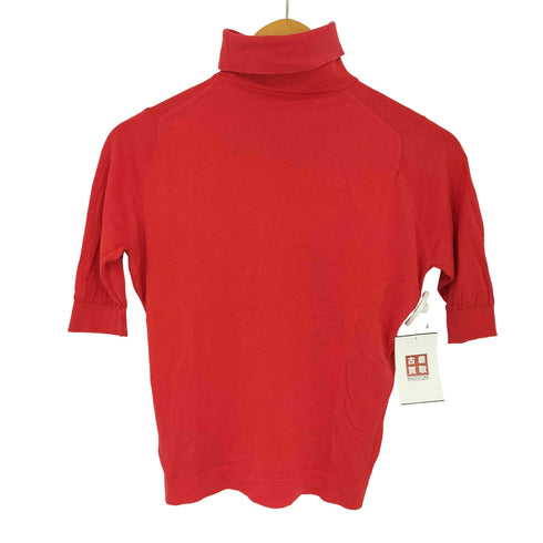 ジョンスメドレー JOHN SMEDLEY イングランド製 コットン 五分丈 タートルネックトップス レディース import:S