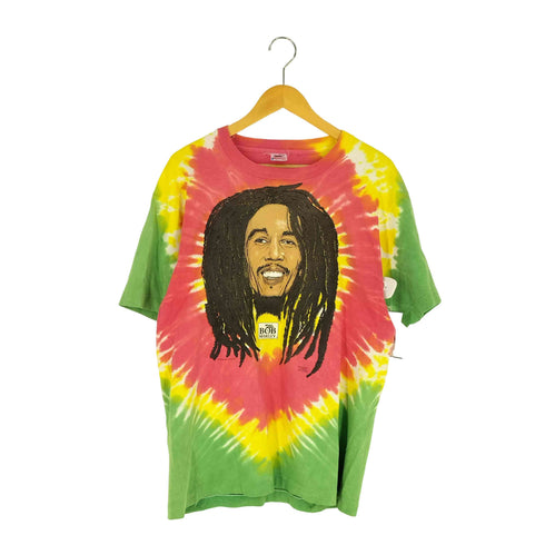 90S USA製 発砲プリント アーティスト プリント タイダイ染め コピーライト シングルステッチ S/S クルーネック Tシャツ メンズ import:L