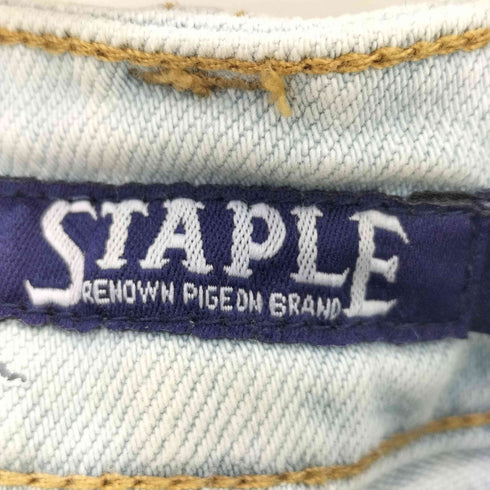 STAPLE リペア ペイント加工 デニムパンツ メンズ 32