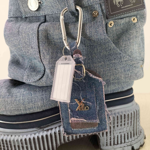 イエロー YELLO 25-26 COLLECTION BLUE JEAN BABY PLATFORM ショートブーツ レディース M
