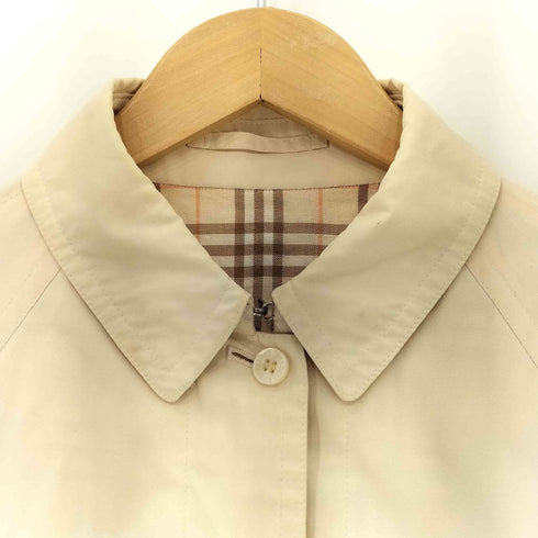 バーバリーロンドン BURBERRY LONDON 裏ノヴァチェック 比翼 ステンカラーコート レディース
