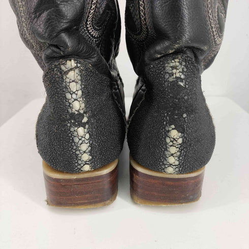 CARRETS BOOT INC パイソン スクエアトゥ ウエスタンブーツ メンズ UK:9.5A