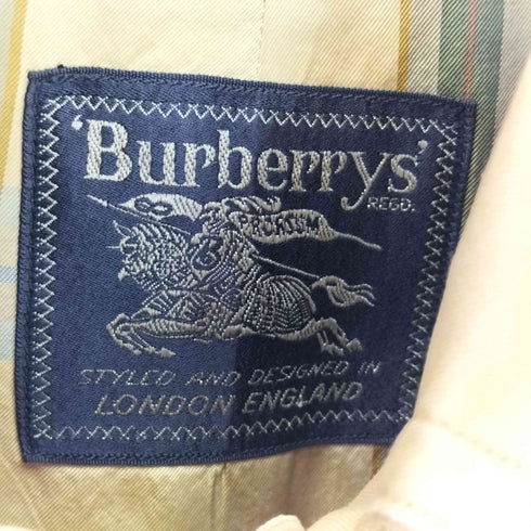 バーバリーズ BURBERRYS 60-70s 英国製 裏チェック ステンカラーコート メンズ