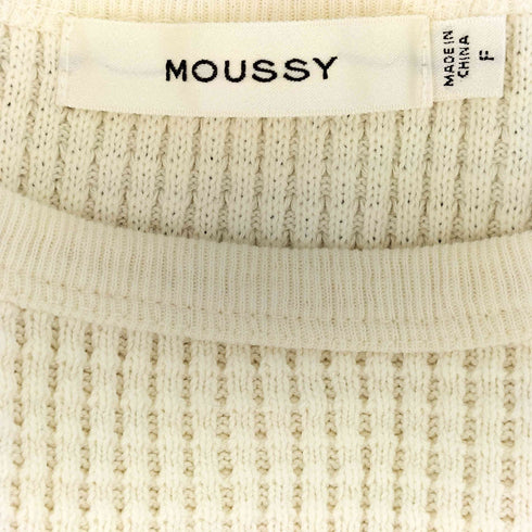 マウジー moussy HEAVY WAFFLE CROP トップス レディース FREE