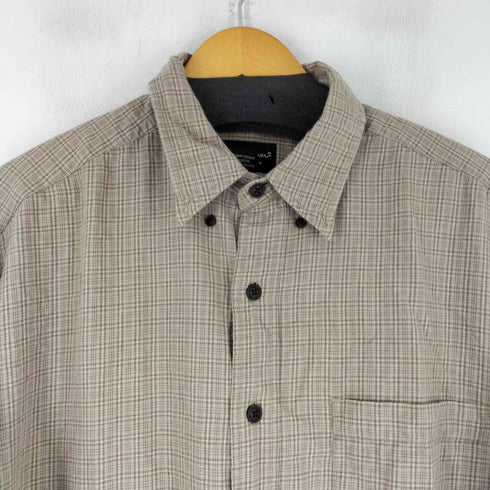 エディーバウアー Eddie Bauer 90S コットン チェック柄 L/S BDシャツ メンズ import:L