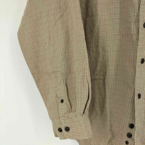 エディーバウアー Eddie Bauer 90S コットン チェック柄 L/S BDシャツ メンズ import:L