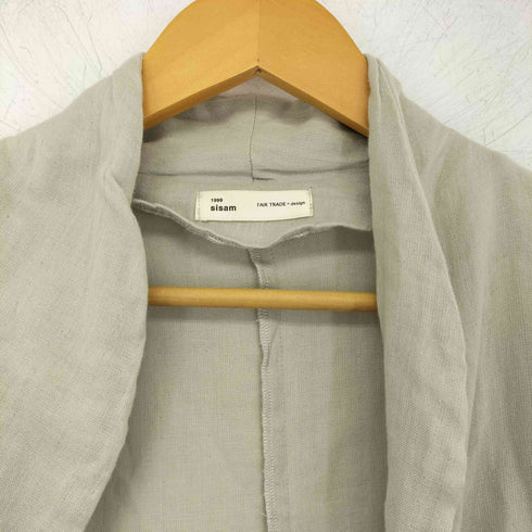 sisam シサム工房 刺繍入り コットン 羽織 カーディガン ショートガウン レディース