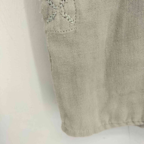 sisam シサム工房 刺繍入り コットン 羽織 カーディガン ショートガウン レディース