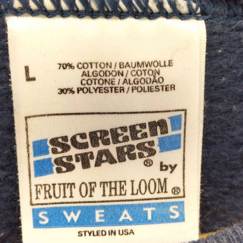 スクリーンスターズ SCREEN STARS 90s MADE IN USA 刺繍デザインクルーネックスウェット メンズ JPN:L