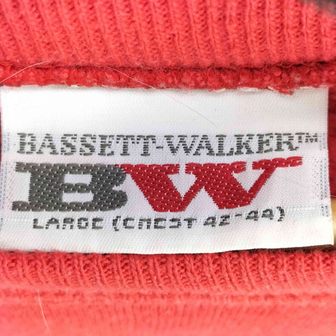 バセットウォーカー BASSETT WALKER MADE N USA アニマルプリント クルーネックスウェット メンズ JPN:L