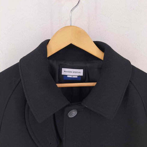 メゾンスペシャル MAISON SPECIAL Super170s Prime-Over Melton Balmachan Coat メンズ 2