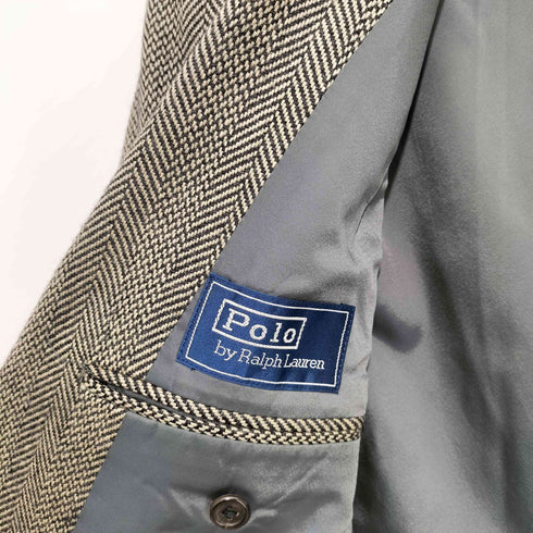 ポロバイラルフローレン Polo by RALPH LAUREN 90s 三角タグ ヘリンボーン ツイード サイドベンツ 2B ウール テーラードジャケット メンズ C96 W84 T175