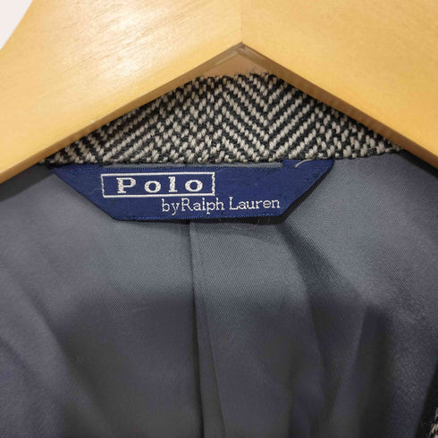 ポロバイラルフローレン Polo by RALPH LAUREN 90s 三角タグ ヘリンボーン ツイード サイドベンツ 2B ウール テーラードジャケット メンズ C96 W84 T175