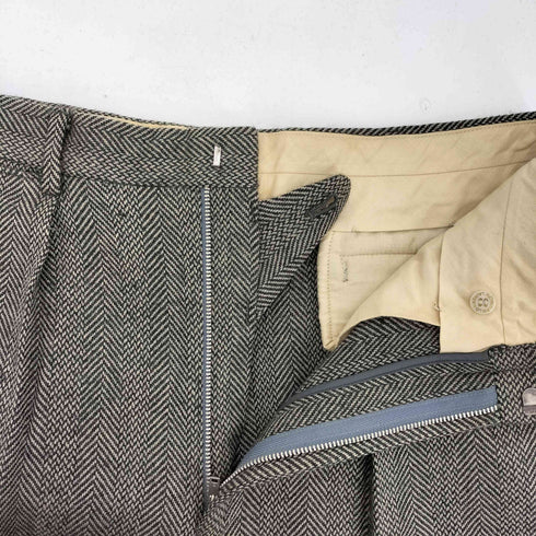 ポロバイラルフローレン Polo by RALPH LAUREN 90s ヘリンボーン ツイード 2タック ウール スラックス メンズ C96 W84 T175