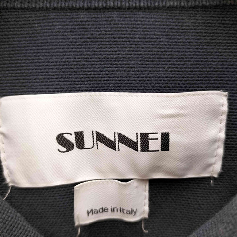 スンネイ SUNNEI イタリア製 LONG OVER SHIRT コットン ロングオーバーシャツ 比翼 メンズ import:M