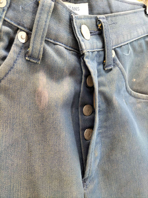 リーバイス Levis 00S 日本製 玉虫 立体裁断 ボタンフライデニムパンツ メンズ W29
