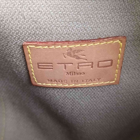 エトロ ETRO イタリア製 レザー ペイズリー柄 ミニボストン バック レディース