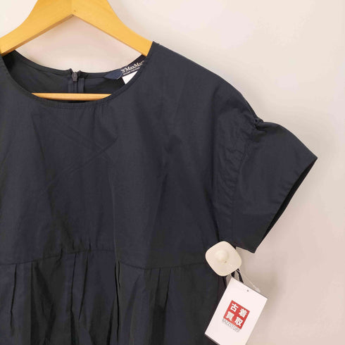 エスマックスマーラ S Max Mara ウエストギャザー 半袖 ワンピース レディース 38