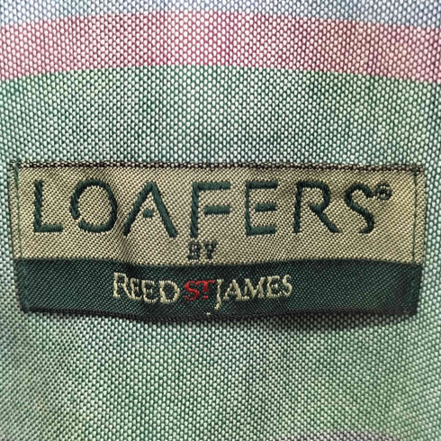 {LOAFERS BY REED ST JAMES USA製 マルチストライプ L/S BDシャツ メンズ import:XL