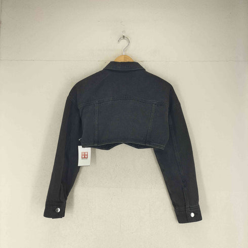 エイチアンドエム H&M クロップドブラックデニムジャケット レディース XS