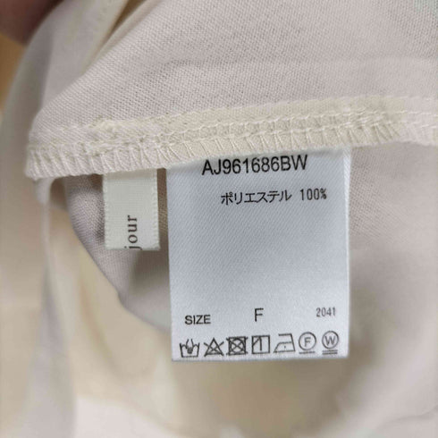 アプレジュール Apres jour パールレース ボウタイブラウス レディース F