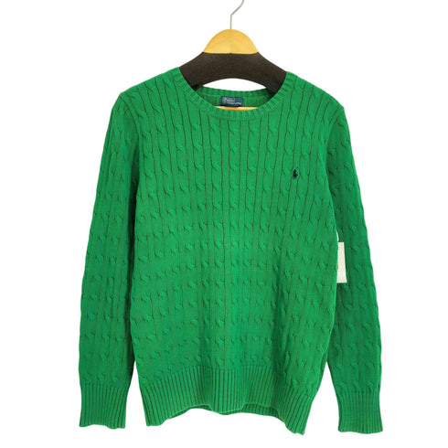 ポロバイラルフローレン Polo by RALPH LAUREN 90S ロゴ刺繍 ケーブルニット レディース import:XL