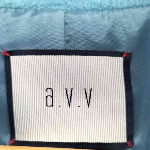 アーヴェヴェ a.v.v cashmere カシミヤ混 スタンドカラーミディコート レディース JPN:L
