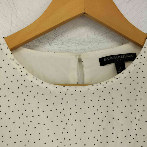 バナナリパブリック BANANA REPUBLIC ドット柄 長袖 シワ―ワンピース レディース JPN:2