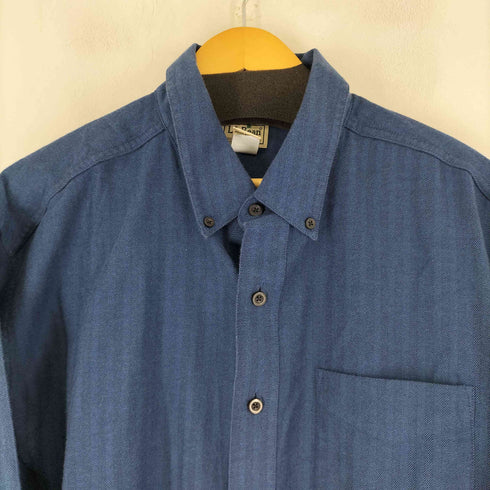 エルエルビーン L.L.Bean 90S TRADITIONAL FIT ヘリンボーン L/S BDシャツ メンズ import:XL