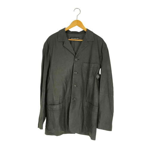 イッセイミヤケメン ISSEY MIYAKE MEN 90S 99AW ラムレザー 4B シングルブレスト テーラードジャケット メンズ JPN:XL