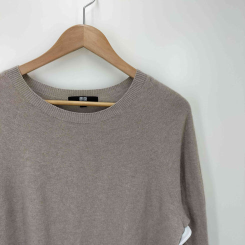 ユニクロ UNIQLO 3Dカシミヤクルーネックセーター レディース JPN:XL