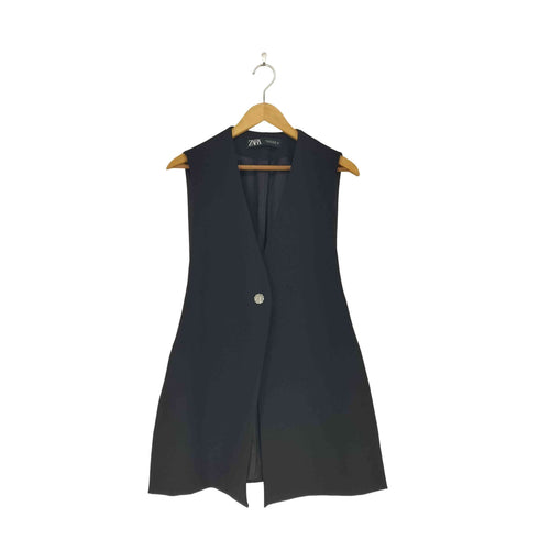 ザラ ZARA ビジューボタンノースリーブジャケット レディース S