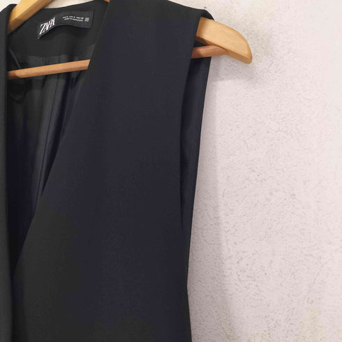 ザラ ZARA ビジューボタンノースリーブジャケット レディース S