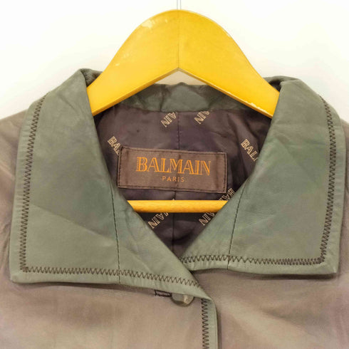 バルマン BALMAIN ラムレザージャケット レディース 9