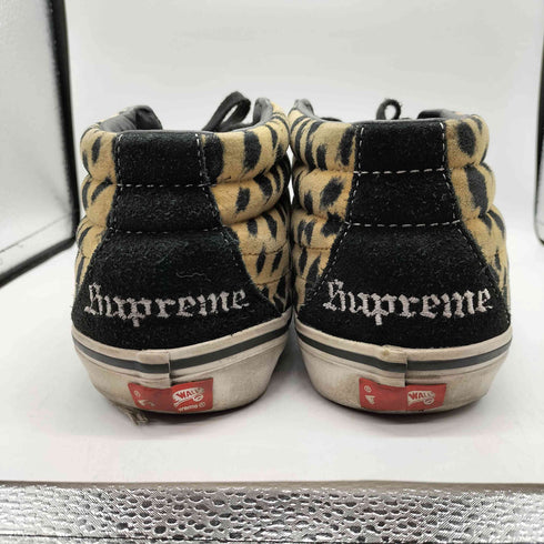シュプリーム Supreme 17SS Sk8 Mid Velvet Leopard Black レオパード スケートミッド スニーカー メンズ JPN:27.5