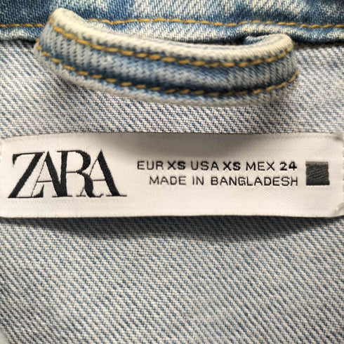 ザラ ZARA クロップドデニムジャケット レディース XS