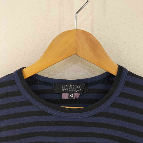 ブラックコムデギャルソン BLACK COMME des GARCONS AD2011 後染め ボーダー柄 Tシャツ レディース JPN:XS