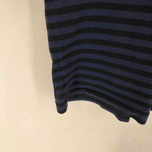 ブラックコムデギャルソン BLACK COMME des GARCONS AD2011 後染め ボーダー柄 Tシャツ レディース JPN:XS