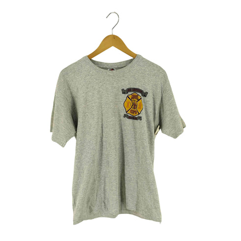 フルーツオブザルーム FRUIT OF THE LOOM fire department アニバーサリー 両面プリントTシャツ メンズ L