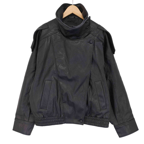 ザラ ZARA フェイクレザー ライダース ジャケット レディース import:S
