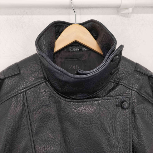 ザラ ZARA フェイクレザー ライダース ジャケット レディース import:S
