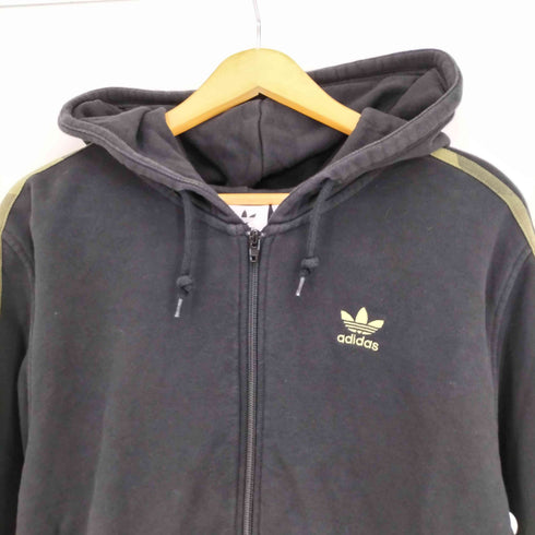 アディダスオリジナルス adidas Originals 3ストライプ 迷彩 カモフラ ジップアップフーディー メンズ import:L